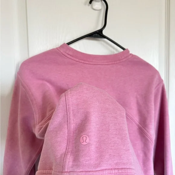 Lululemon All Yours Crew Terry Heathered Azalea Pink - Picture 5 of 5